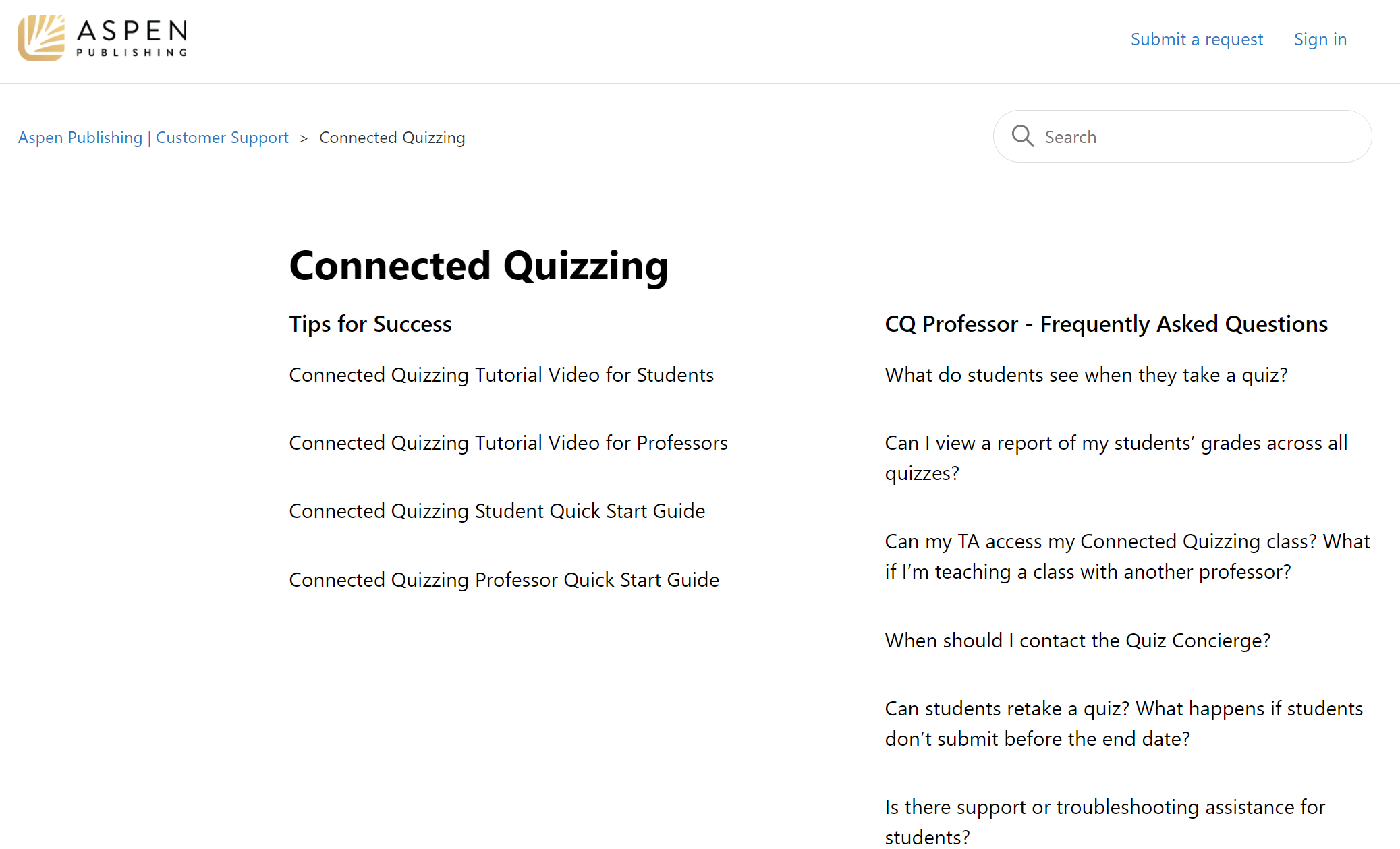 Connected Quizzing FAQs image
